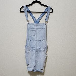 H&M Blue Denim Overalls with Adjustable Straps